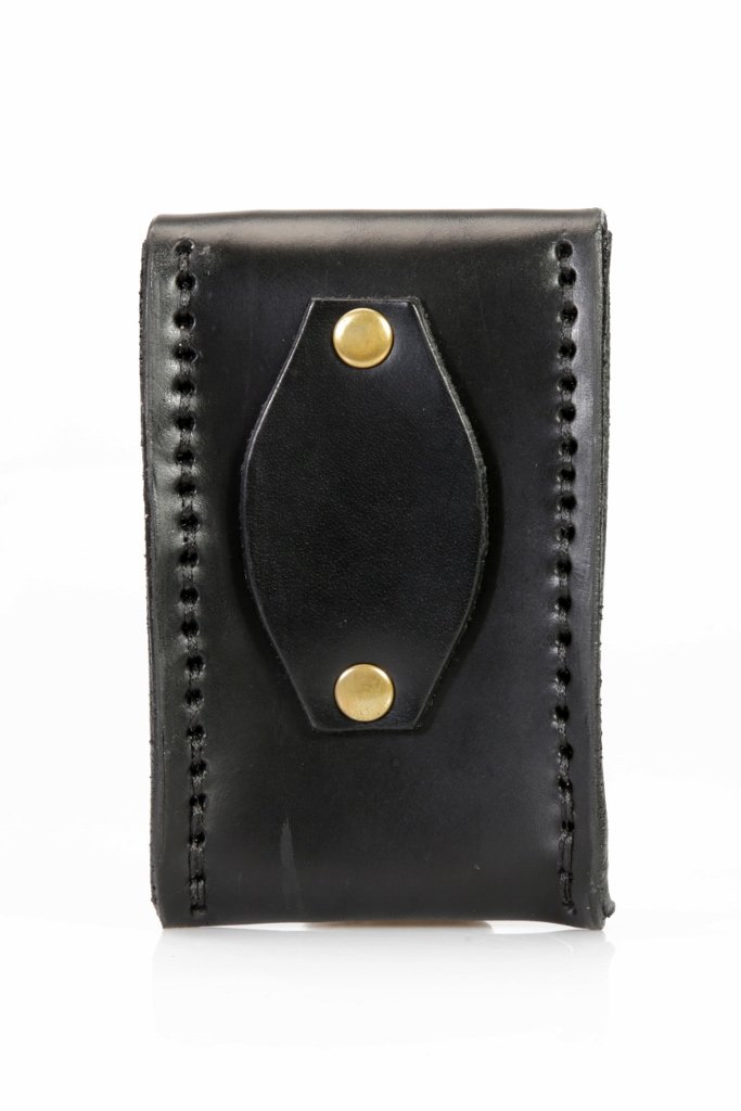 Etui à clés en cuir noir pour ceinture 