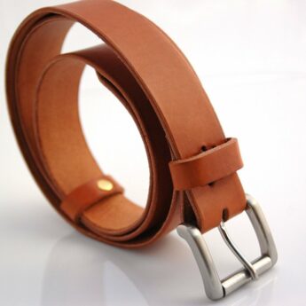 Ceinture en cuir cognac Rouleau