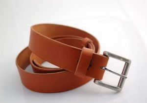Ceinture en cuir cognac Rouleau