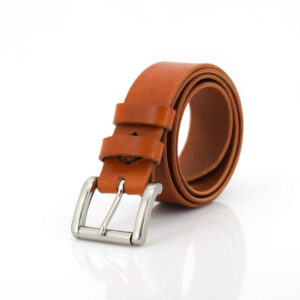 Ceinture en cuir cognac Rouleau