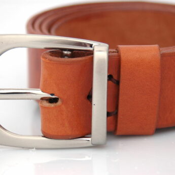 Ceinture en cuir cognac "Thomas"