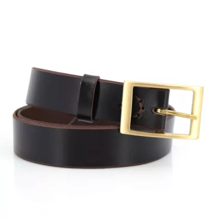 Ceinture marron foncé en cuir "Sébastien"