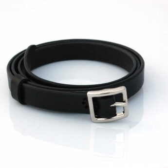 Ceinture noire fine en cuir "Coralie"