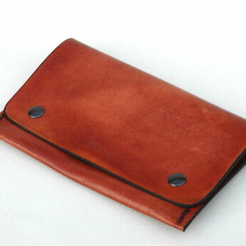 Pochette plate en cuir pour ceinture