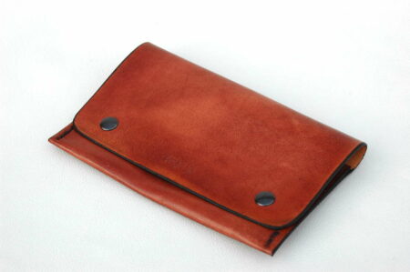 Pochette plate en cuir pour ceinture