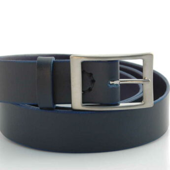 Ceinture en cuir bleu marine "Gaspard"