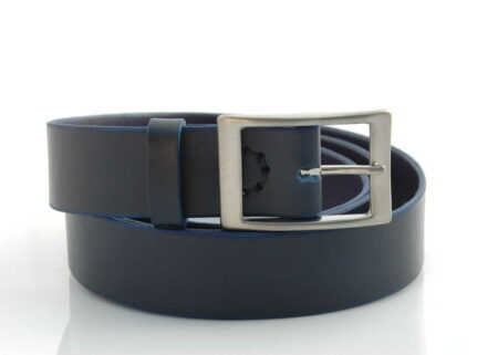 Ceinture en cuir bleu marine "Gaspard"