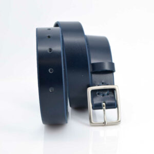 Ceinture en cuir bleu marine "Harry"