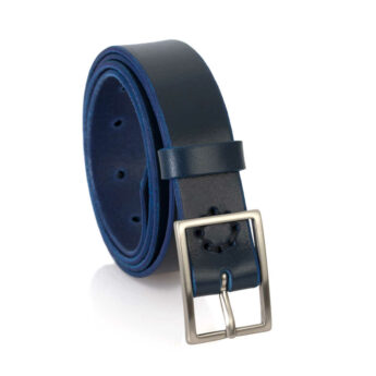 ceinture en cuir bleu marine "Isis"