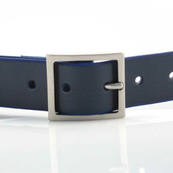 Ceinture en cuir bleu marine 3,5 cm "Mattéo"