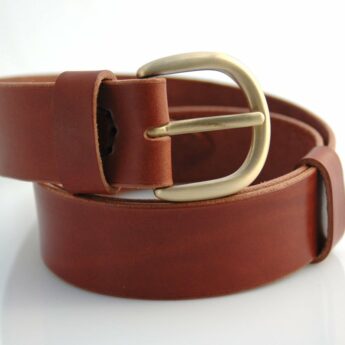 ceinture en cuir marron fauve "Eric"