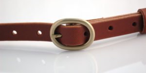 Ceinture en cuir 2 cm "Julie" Marron fauve