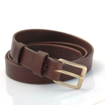 ceinture en cuir chocolat "Agnès" 2,5 cm de large