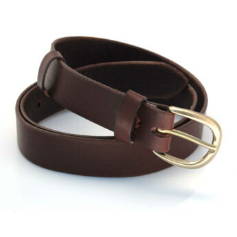 Ceinture en cuir marron chocolat "Markus" - 3,5 cm