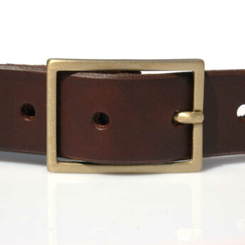 Ceinture en cuir marron chocolat "Yannick" - Larg. 3 cm