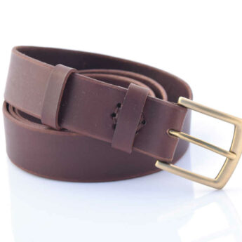 Ceinture en cuir marron foncé "Emmanuel"