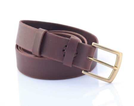 Ceinture en cuir marron foncé "Emmanuel"