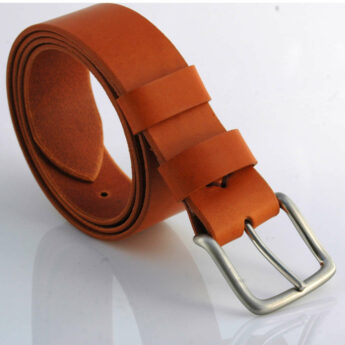 Ceinture - Ceinturon cuir cognac "Dimitri" - Larg. 4 cm