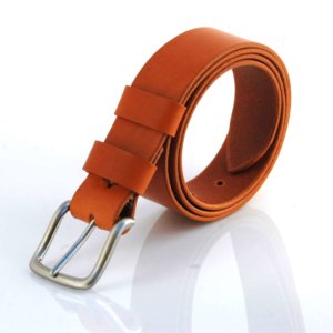 Ceinture - Ceinturon cuir cognac "Dimitri" - Larg. 4 cm