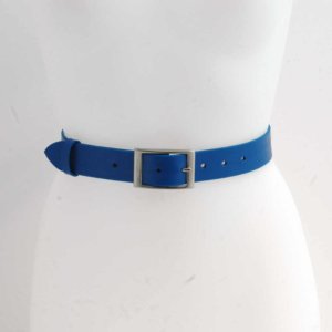Ceinture en cuir bleu clair "Cyril" - Larg. 3,5 cm