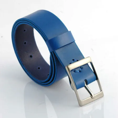 Ceinture - Ceinturon cuir bleu "Grégoire"