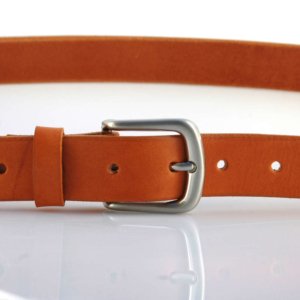 Ceinture en cuir cognac "Sandra" - larg. 3 cm