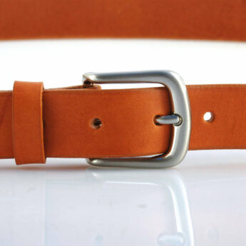 Ceinture en cuir cognac "Sandra" - larg. 3 cm