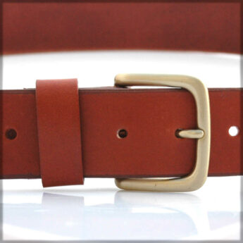 Ceinture - Ceinturon en cuir marron fauve "Adrien"