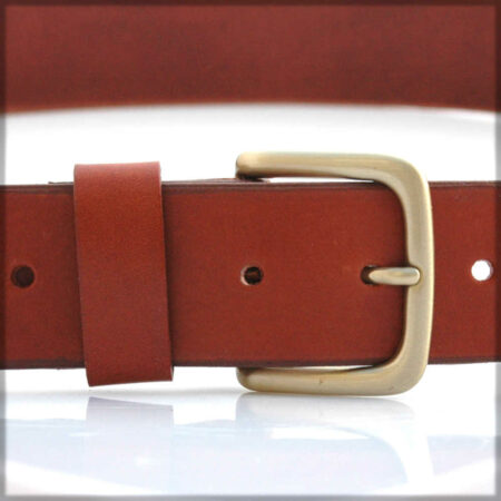 Ceinture - Ceinturon en cuir marron fauve "Adrien"