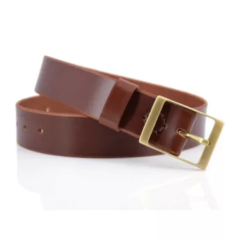 Ceinture - Ceinturon cuir marron fauve "Alexis"