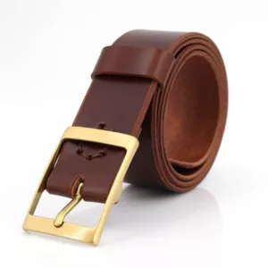 Ceinture - Ceinturon cuir marron fauve "Alexis"