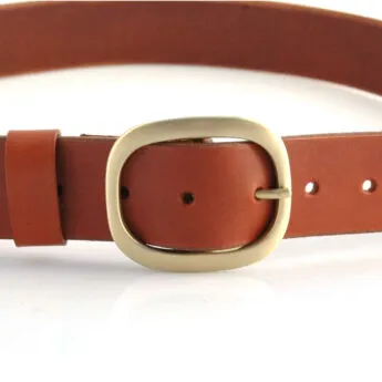 Ceinture - Ceinturon en cuir marron fauve "Hugo"