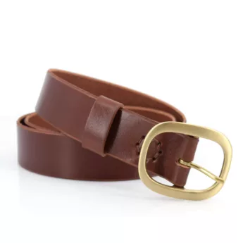 Ceinture - Ceinturon en cuir marron fauve "Hugo"