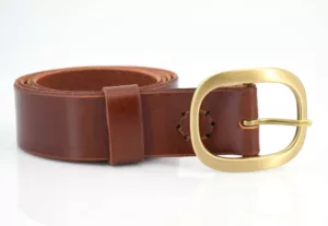 Ceinture - Ceinturon en cuir marron fauve "Hugo"