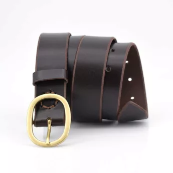 Ceinture en cuir marron chocolat "Mickael"