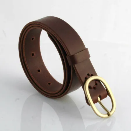 Ceinture en cuir marron chocolat "Mickael"