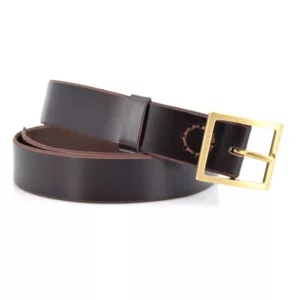 Ceinture en cuir marron chocolat "Benjamin" - Larg. 3,5 cm