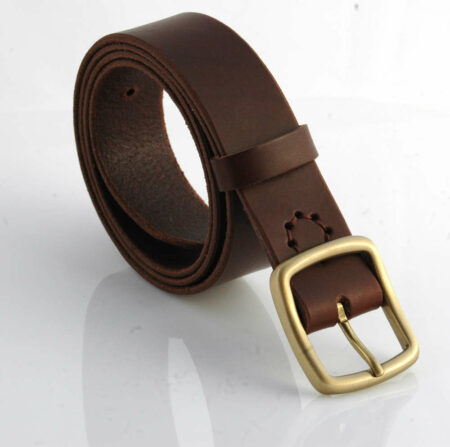 Ceinture en cuir marron chocolat "Yoann" - larg. 3 cm