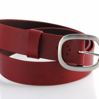 Ceinture - Ceinturon en cuir rouge Bordeaux "Sabrina"