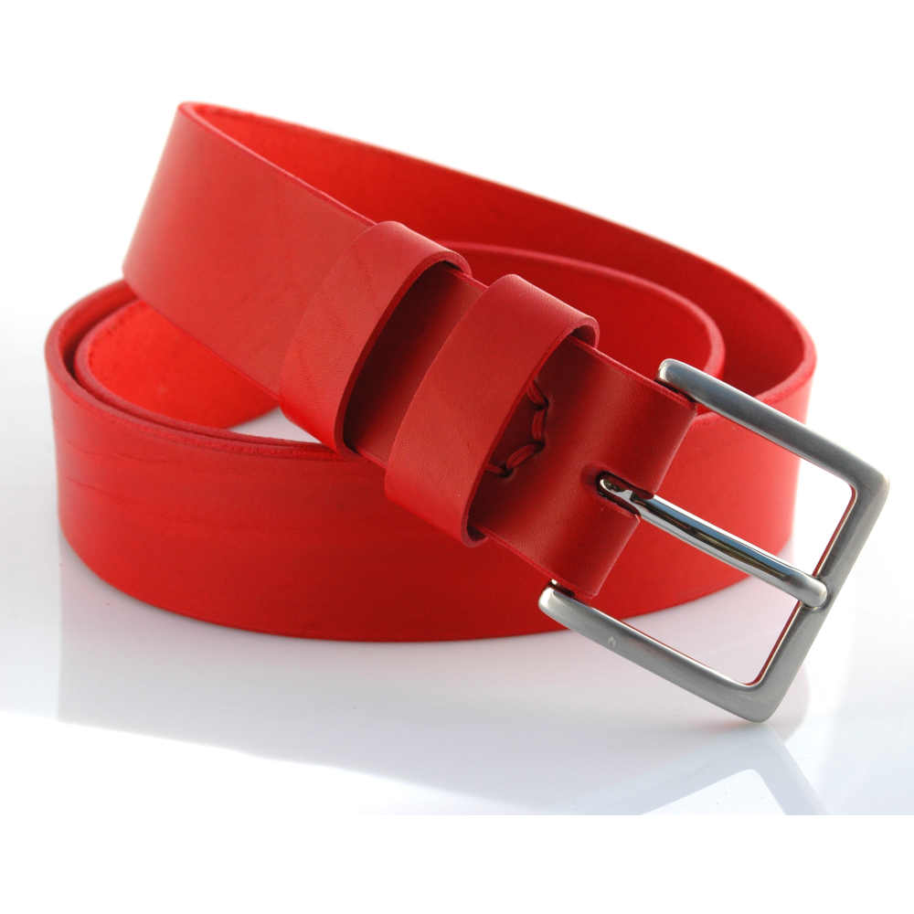 Ceinture - Ceinturon cuir rouge "Laura"