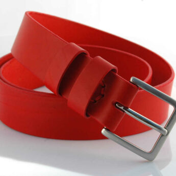 Ceinture - Ceinturon cuir rouge "Laura"