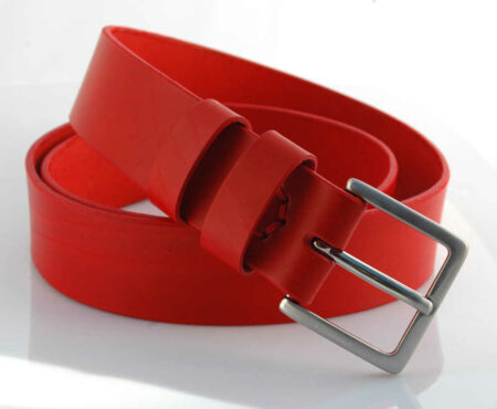 Ceinture - Ceinturon cuir rouge "Laura"