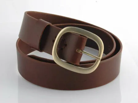 Ceinture - Ceinturon en cuir marron chocolat "Loïc"