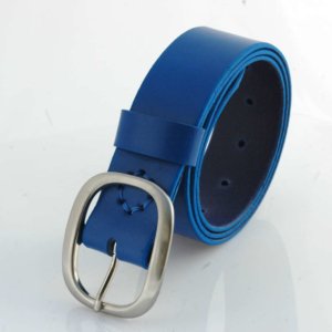 Ceinture - Ceinturon en cuir bleu "Léa"