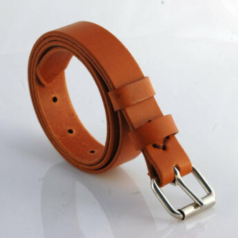 Ceinture en cuir Cognac "Carla" - Larg. 2,5 cm