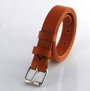 Ceinture en cuir Cognac "Carla" - Larg. 2,5 cm