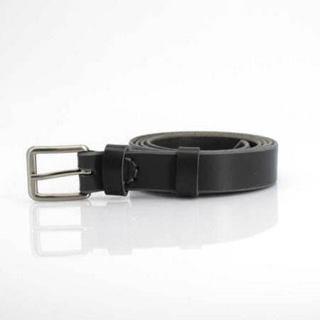 Ceinture en cuir gris "Ava" - Larg. 2,5 cm