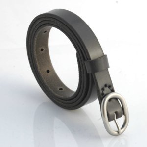 Ceinture en cuir gris "Sam"