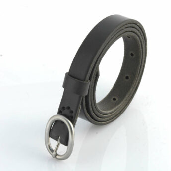 Ceinture en cuir gris "Sam"