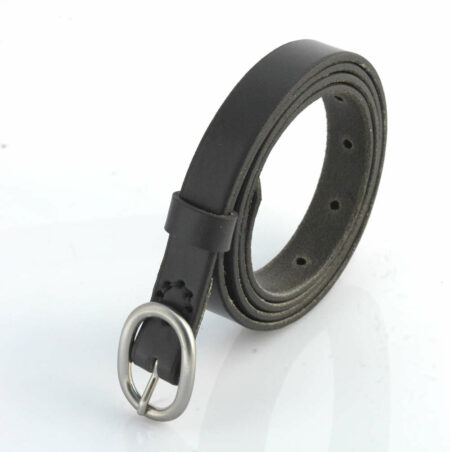 Ceinture en cuir gris "Sam"